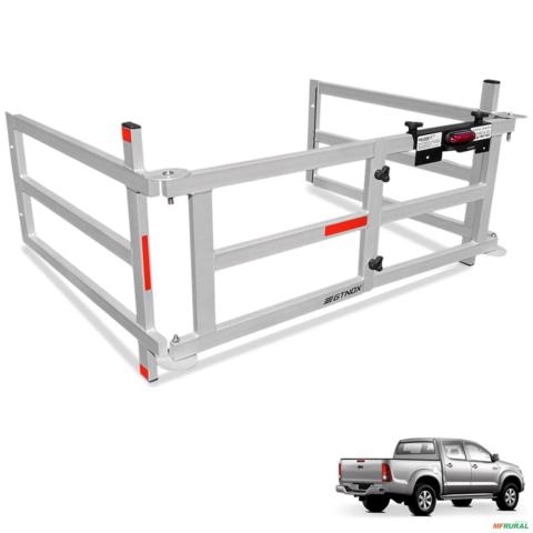 Extensor De Caçamba Hilux 2005 a 2015 Dobravel EDD Prata Imagem Extensor De Caçamba Hilux 2005 a 2015 Dobravel EDD Prata
