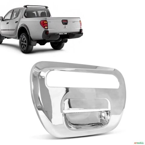 Aplique de Maçaneta Traseira Mitsubishi L200 Triton 2008 a 2013 Cromado Imagem Aplique de Maçaneta Traseira Mitsubishi L200 Triton 2008 a 2013 Cromado