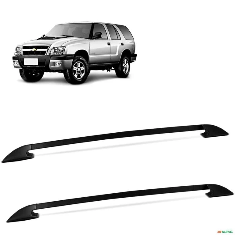 Rack de Teto Longarina Chevrolet Blazer 1995 a 2011 Aluminio Preto