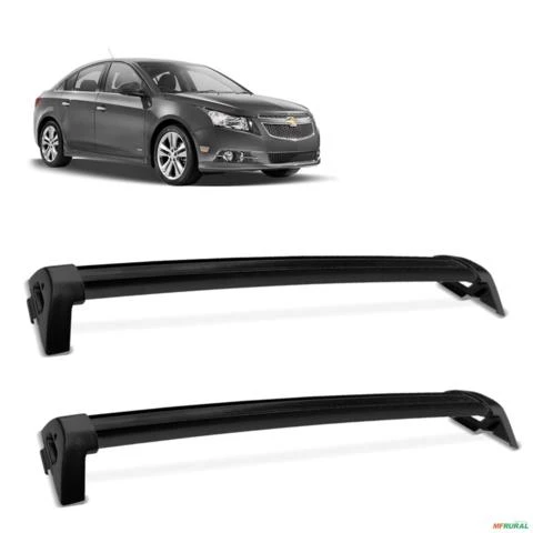 Rack de Teto Travessa Cruze Sedan 2012 a 2016 Alumínio Preto