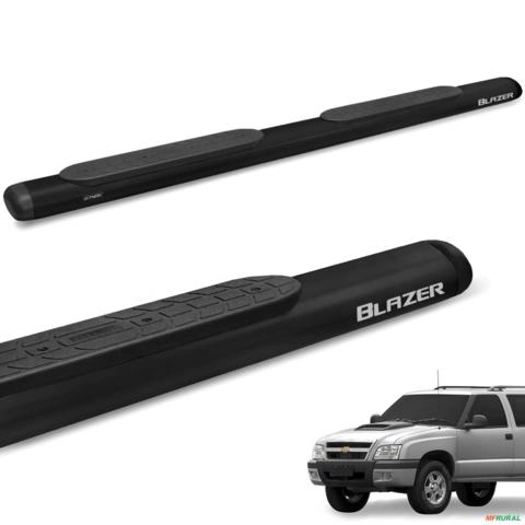 Estribo Lateral Blazer 1995 a 2011 Oval Oblongo Preto Imagem Estribo Lateral Blazer 1995 a 2011 Oval Oblongo Preto