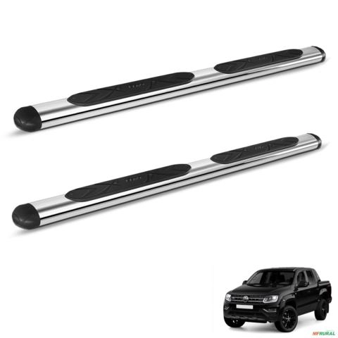 Estribo Lateral Oval Amarok 2010 a 2025 Aço Carbono Cromado Bepo Imagem Estribo Lateral Oval Amarok 2010 a 2025 Aço Carbono Cromado Bepo