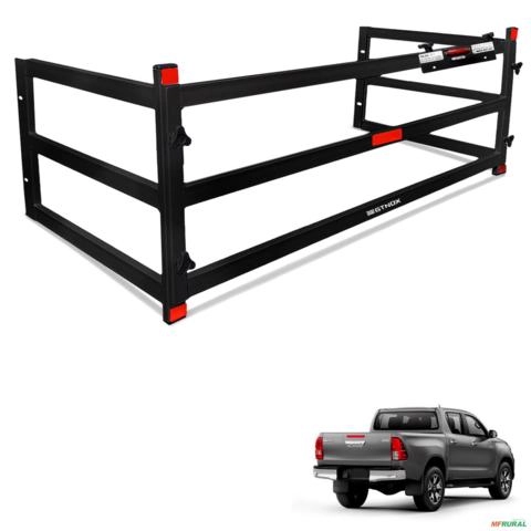 Extensor de Caçamba Hilux 2016 a 2025 Divisor ED Preto Imagem Extensor de Caçamba Hilux 2016 a 2025 Divisor ED Preto