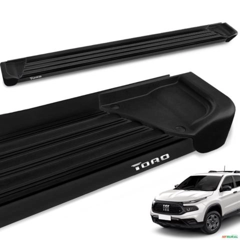 Estribo Lateral Toro 2016 A 2026 Aluminio Preto A1 Imagem Estribo Lateral Toro 2016 A 2026 Aluminio Preto A1
