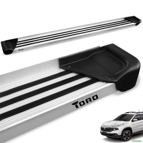 Estribo Lateral Toro 2016 a 2026 Aluminio Natural A1 Imagem Estribo Lateral Toro 2016 a 2026 Aluminio Natural A1