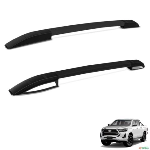 Rack de Teto Longarina Hilux 2016 a 2025 Elite Alumínio Preto Imagem Rack de Teto Longarina Hilux 2016 a 2025 Elite Alumínio Preto
