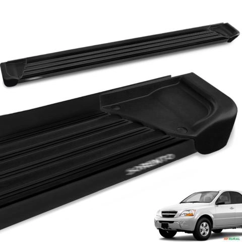 Estribo Lateral Sorento 2004 a 2010 Aluminio Preto A1 Imagem Estribo Lateral Sorento 2004 a 2010 Aluminio Preto A1