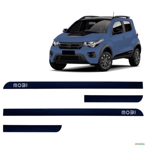 Jogo de Friso Lateral Mobi 2017 a 2025 Azul Netuno Imagem Jogo de Friso Lateral Mobi 2017 a 2025 Azul Netuno