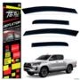 Calha de Chuva Hilux 2016 a 2025 Defletor Fumê Tgpoli Imagem Calha de Chuva Hilux 2016 a 2025 Defletor Fumê Tgpoli