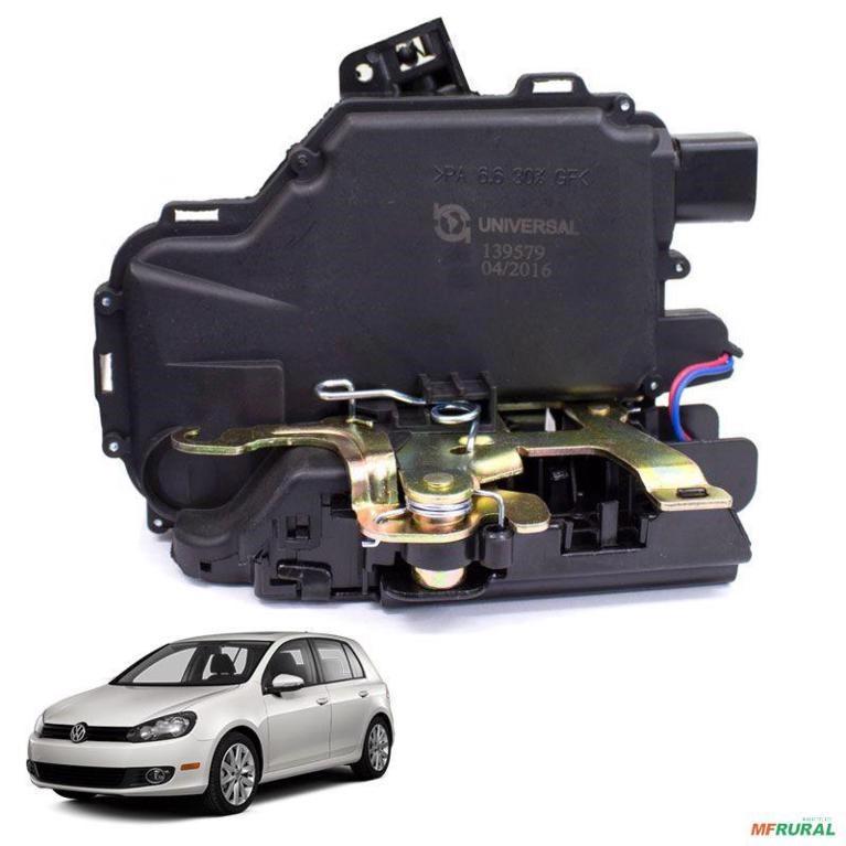 Fechadura Elétrica Traseira Direita Volkswagen Golf 2000/2013 Imagem Fechadura Elétrica Traseira Direita Volkswagen Golf 2000/2013