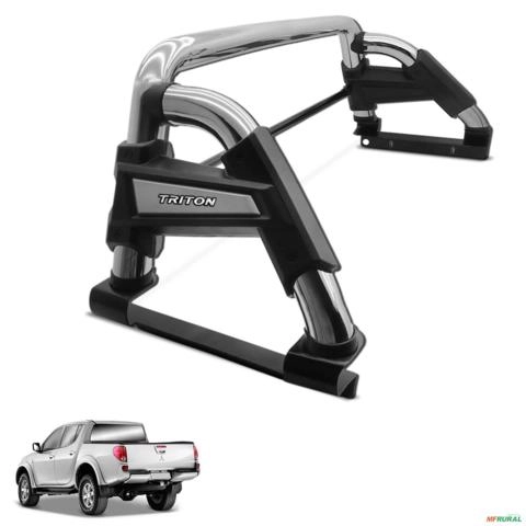 Santo Antonio L200 Triton 2008 a 2018 Max Cromado Com Barra Imagem Santo Antonio L200 Triton 2008 a 2018 Max Cromado Com Barra