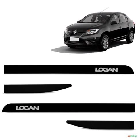 Jogo Friso Lateral Logan 2017 a 2025 Preto Nacre Imagem Jogo Friso Lateral Logan 2017 a 2025 Preto Nacre