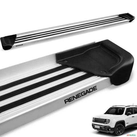 Estribo Lateral Renegade 2016 a 2025 Aluminio Natural A1 Imagem Estribo Lateral Renegade 2016 a 2025 Aluminio Natural A1