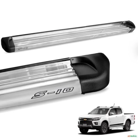 Estribo Lateral S10 2012 a 2025 Aluminio Polido Track Imagem Estribo Lateral S10 2012 a 2025 Aluminio Polido Track