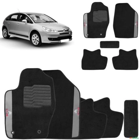 Jogo de Tapetes Carpete Citroen C4 2009 a 2014 Preto 5 Peças Imagem Jogo de Tapetes Carpete Citroen C4 2009 a 2014 Preto 5 Peças