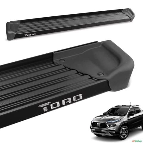 Estribo Lateral Toro 2016 a 2025 Aluminio Preto A3 Imagem Estribo Lateral Toro 2016 a 2025 Aluminio Preto A3