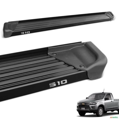 Estribo Lateral S10 CS 2012 a 2025 Aluminio Preto A3 Imagem Estribo Lateral S10 CS 2012 a 2025 Aluminio Preto A3
