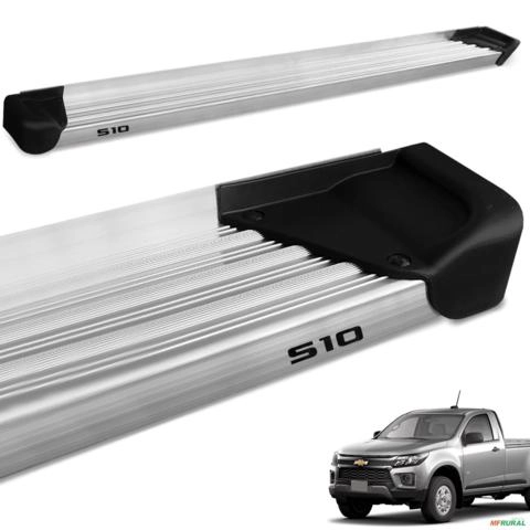 Estribo Lateral S10 CS 2012 a 2025 Aluminio Natural A3 Imagem Estribo Lateral S10 CS 2012 a 2025 Aluminio Natural A3