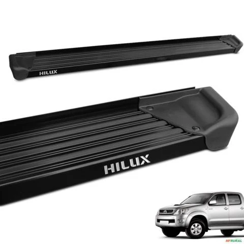 Estribo Lateral Hilux CD 2005 a 2015 Aluminio Preto A3