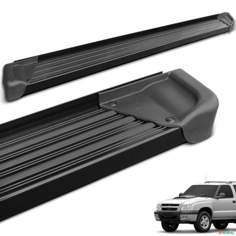 Estribo Lateral Blazer 1995 a 2011 Aluminio Preto A3 Imagem Estribo Lateral Blazer 1995 a 2011 Aluminio Preto A3