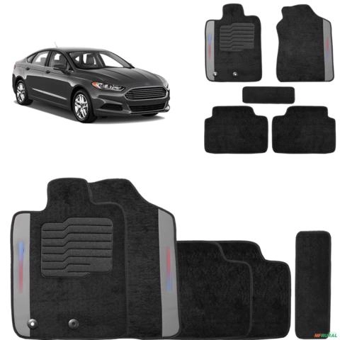 Jogo de Tapete Carpete Fusion 2010 a 2013 Preto 5 Peças Imagem Jogo de Tapete Carpete Fusion 2010 a 2013 Preto 5 Peças