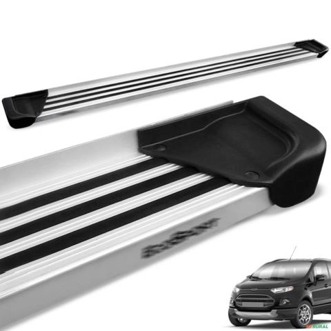 Estribo Lateral Ecosport 2013 a 2021 Aluminio Natural A1 Imagem Estribo Lateral Ecosport 2013 a 2021 Aluminio Natural A1