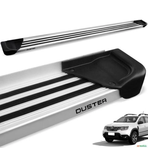 Estribo Lateral Duster 2012 a 2025 Aluminio Natural A1 Imagem Estribo Lateral Duster 2012 a 2025 Aluminio Natural A1