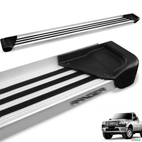 Estribo Lateral Ranger CS 1998 a 2012 Aluminio Natural A1 Imagem Estribo Lateral Ranger CS 1998 a 2012 Aluminio Natural A1