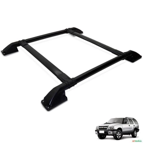 Rack Bagageiro Teto Blazer 1995 a 2011 Tubolar Preto Imagem Rack Bagageiro Teto Blazer 1995 a 2011 Tubolar Preto