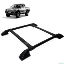 Rack Bagageiro Teto L200 Sport 2004 a 2012 Tubolar Preto