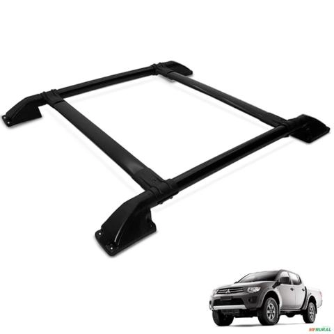 Rack Bagageiro Teto L200 Triton 2008 a 2016 Tubolar Preto Imagem Rack Bagageiro Teto L200 Triton 2008 a 2016 Tubolar Preto