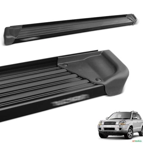 Estribo Lateral Tucson 2005 a 2016 Aluminio Preto A3 Imagem Estribo Lateral Tucson 2005 a 2016 Aluminio Preto A3