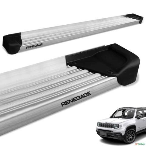 Estribo Lateral Renegade 2016 a 2025 Aluminio Natural A3 Imagem Estribo Lateral Renegade 2016 a 2025 Aluminio Natural A3