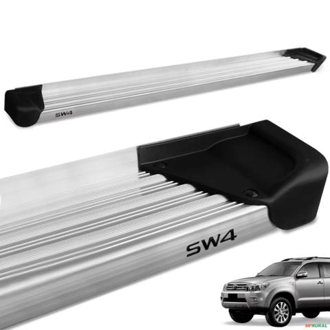 Estribo Lateral Hilux Sw4 2005 a 2015 Aluminio Natural A3 Imagem Estribo Lateral Hilux Sw4 2005 a 2015 Aluminio Natural A3