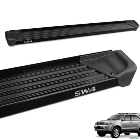 Estribo Lateral Hilux SW4 2005 a 2015 Aluminio Preto A3 Imagem Estribo Lateral Hilux SW4 2005 a 2015 Aluminio Preto A3
