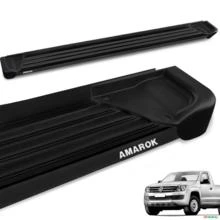 Estribo Lateral Amarok 2010 a 2023 Cabine Simples Aluminio Preto A1