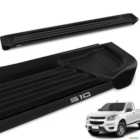 Estribo Lateral S10 CS 2012 a 2025 Aluminio Preto A1 Imagem Estribo Lateral S10 CS 2012 a 2025 Aluminio Preto A1