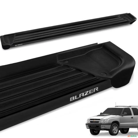 Estribo Lateral Blazer 1995 a 2011 Aluminio Preto A1 Imagem Estribo Lateral Blazer 1995 a 2011 Aluminio Preto A1