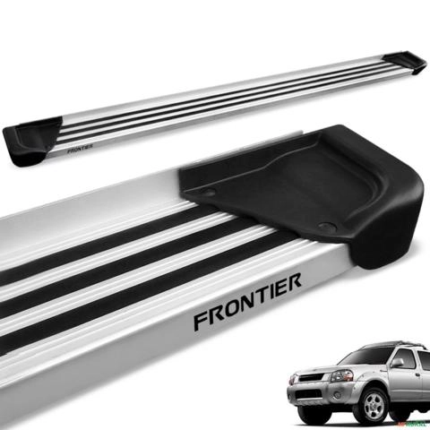 Estribo Lateral Frontier 1998 a 2007 Aluminio Natural A1 Imagem Estribo Lateral Frontier 1998 a 2007 Aluminio Natural A1