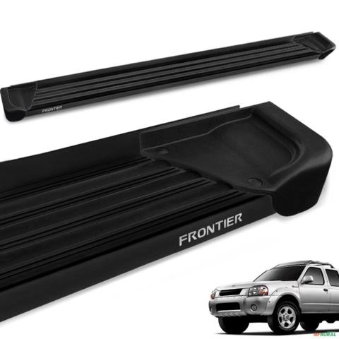 Estribo Lateral Frontier 1998 a 2007 Aluminio Preto A1 Imagem Estribo Lateral Frontier 1998 a 2007 Aluminio Preto A1