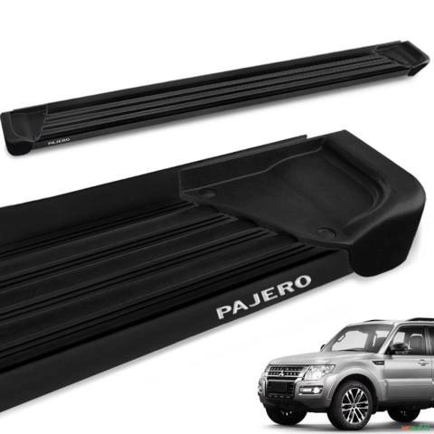 Estribo Lateral Pajero Full 1998 a 2010 Aluminio Preto A1 Imagem Estribo Lateral Pajero Full 1998 a 2010 Aluminio Preto A1