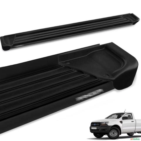 Estribo Lateral Ranger CS 2013 a 2026 Aluminio Preto A1 Imagem Estribo Lateral Ranger CS 2013 a 2026 Aluminio Preto A1