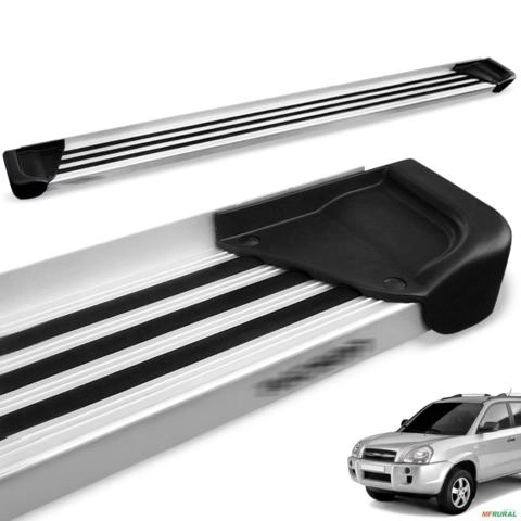 Estribo Lateral Tucson 2005 a 2016 Aluminio Natural A1 Imagem Estribo Lateral Tucson 2005 a 2016 Aluminio Natural A1