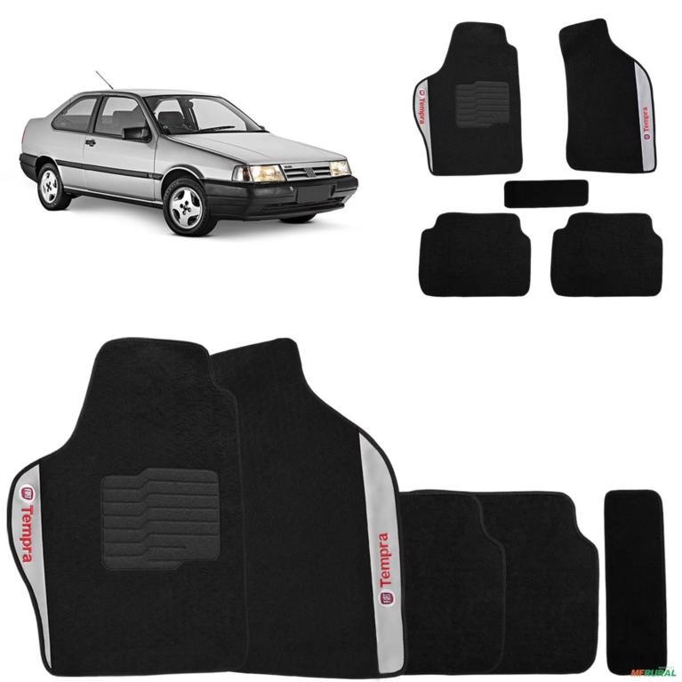 Jogo De Tapete Carpete Tempra 1992 a 1999 Preto 5 Peças Imagem Jogo De Tapete Carpete Tempra 1992 a 1999 Preto 5 Peças