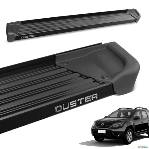 Estribo Lateral Duster 2012 a 2025 Aluminio Preto A3 Imagem Estribo Lateral Duster 2012 a 2025 Aluminio Preto A3