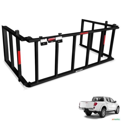 Extensor De Caçamba L200 Triton 2008 a 2018 Rampa Preto Reforçado 350kg Imagem Extensor De Caçamba L200 Triton 2008 a 2018 Rampa Preto Reforçado 350kg