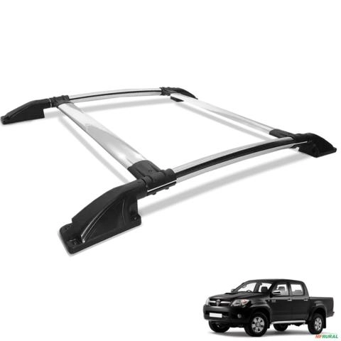 Rack De Teto Bagageiro Hilux 2005 a 2015 Cromado Tubolar Imagem Rack De Teto Bagageiro Hilux 2005 a 2015 Cromado Tubolar