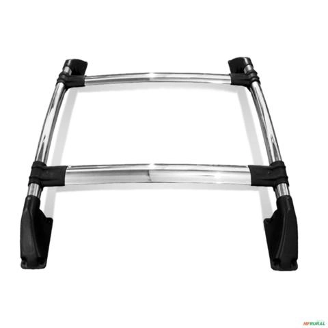 Imagem Rack De Teto Bagageiro Hilux 2005 a 2015 Cromado Tubolar Imagem Rack De Teto Bagageiro Hilux 2005 a 2015 Cromado Tubolar