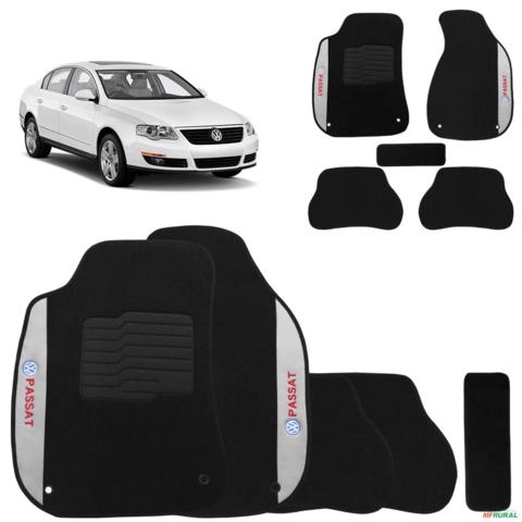 Jogo de Tapete Carpete Passat 2001 a 2010 Preto 5 Peças Imagem Jogo de Tapete Carpete Passat 2001 a 2010 Preto 5 Peças
