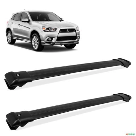 Rack De Teto Travessa Larga Outlander 2008 a 2013 Aluminio Preto Imagem Rack De Teto Travessa Larga Outlander 2008 a 2013 Aluminio Preto